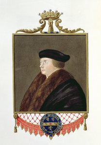 Portrét Thomase Cromwella (asi 1485-1540) I. hrabě z Essexu z „Memoárů dvora královny Alžběty“, vydané v roce 1825 (wc a kvaš na papíře)